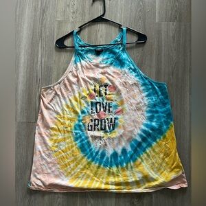 Tie-Dye Tank Top - Blue, Yellow, Pink